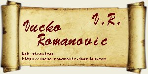 Vučko Romanović vizit kartica